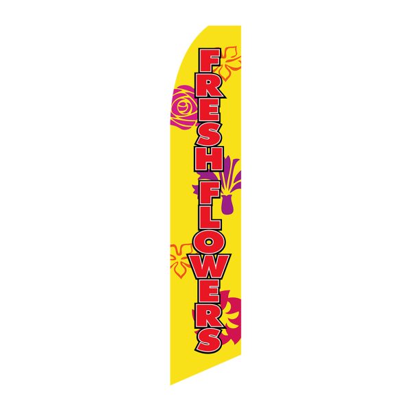 Fresh Flowers- Super Novo Flag 12 ft Tall Sign