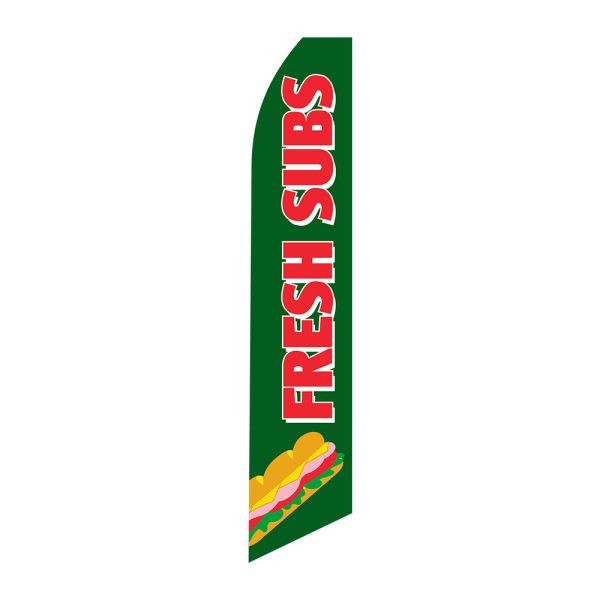 Fresh Subs - Super Novo Flag 12 ft Tall Sign