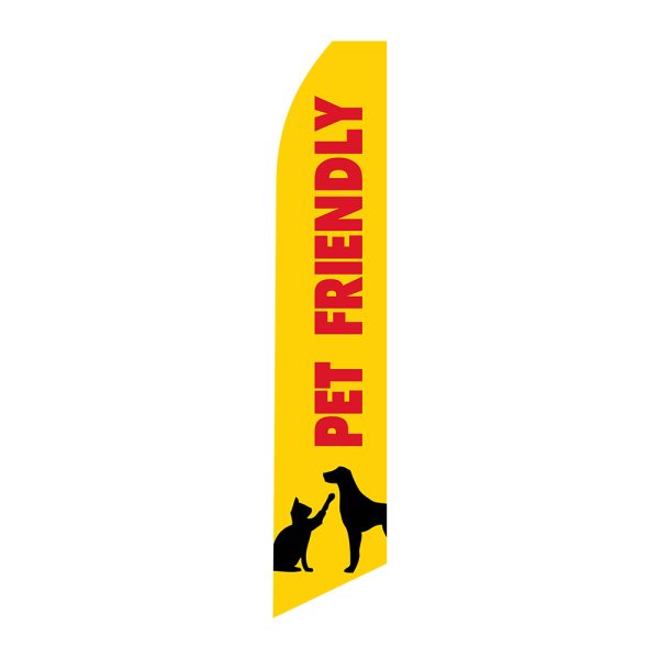 Pet Friendly - Super Novo Flag 12 ft Tall Sign