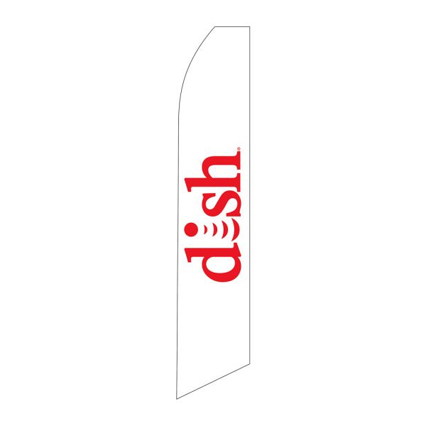 Dish- Super Novo Flag 12 ft Tall Sign