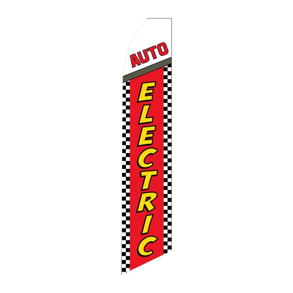 Auto Electric - Super Novo Flag 12 ft Tall Sign