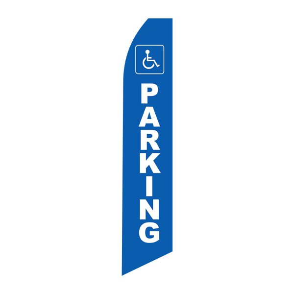 Handicap parking- Super Novo Flag 12 ft Tall Sign