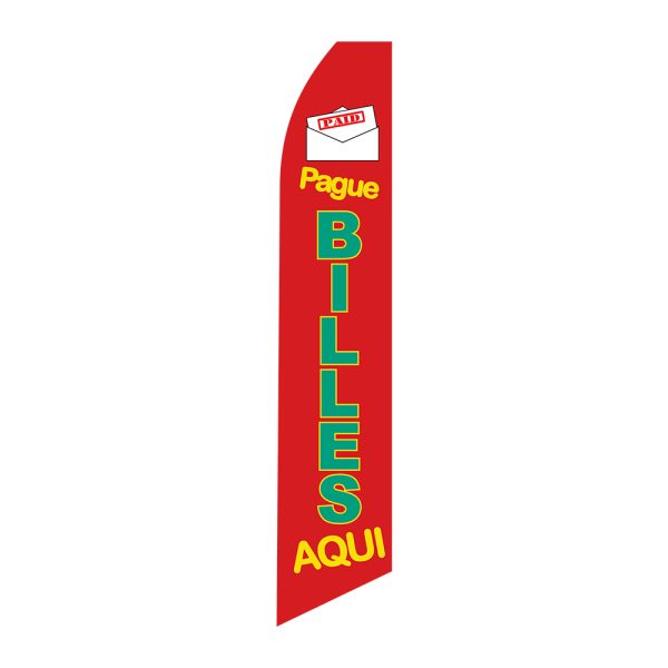 Pague Billes Aqui - Super Novo Flag 12 ft Tall Sign
