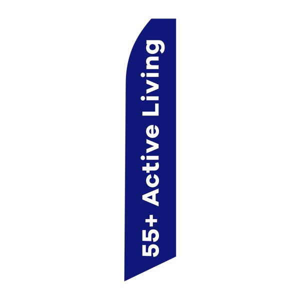 55+ Active Living - Super Novo Flag 12 ft Tall Sign
