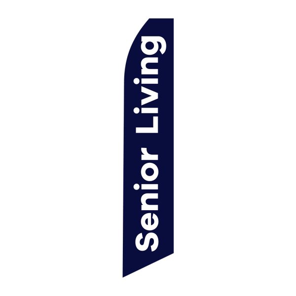 Senior Living- Super Novo Flag 12 ft Tall Sign