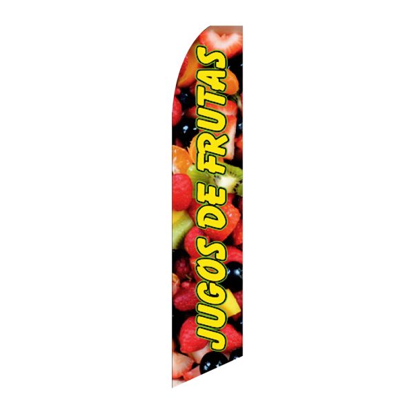 Jugos De Frutas - Super Novo Flag 12 ft Tall Sign
