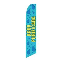 Agua Purificada - Super Novo Flag 12 ft Tall Sign