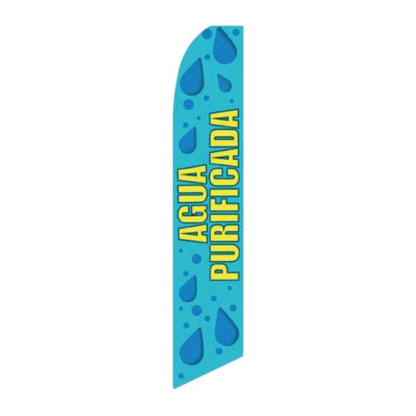 Agua Purificada - Super Novo Flag 12 ft Tall Sign