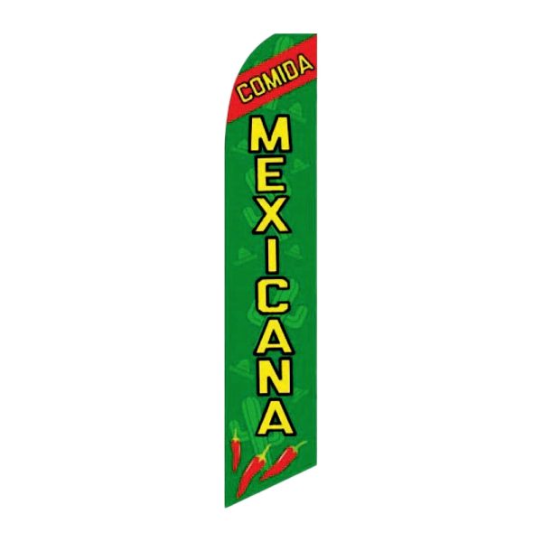 Comida Mexicana - Super Novo Flag 12 ft Tall Sign