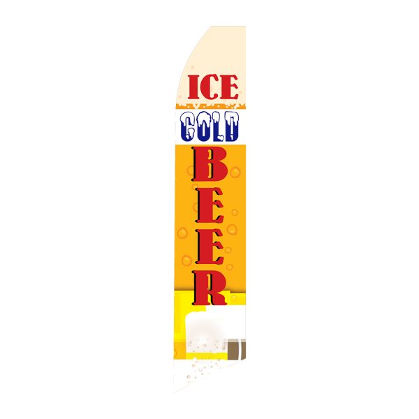 Ice Cold Beer - Super Novo Flag 12 ft Tall Sign