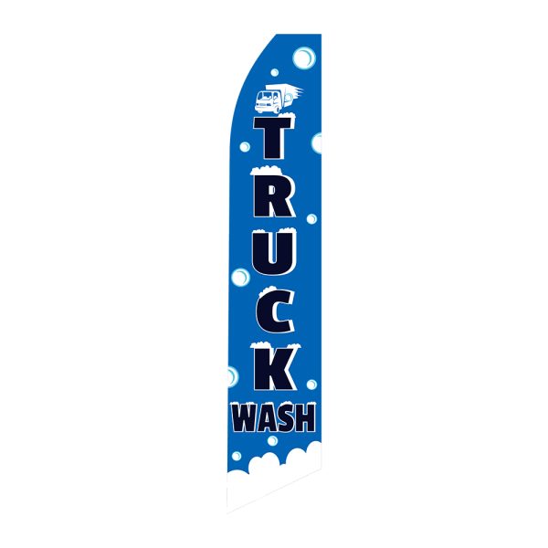 Truck Wash - Super Novo Flag 12 ft Tall Sign