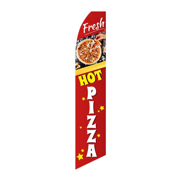 Fresh Hot Pizza- Super Novo Flag 12 ft Tall Sign