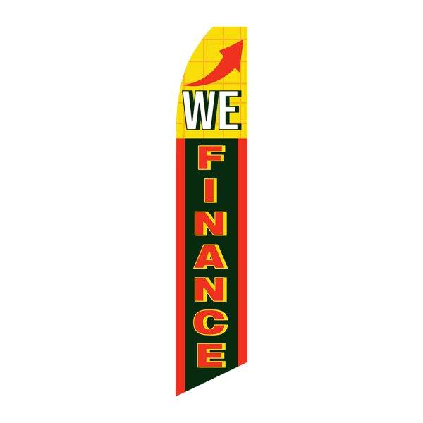 We finance - Super Novo Flag 12 ft Tall Sign
