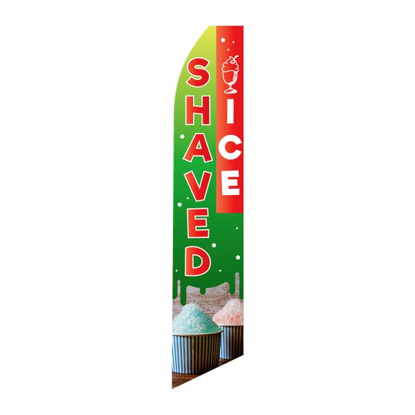 Shaved Ice - Super Novo Flag 12 ft Tall Sign