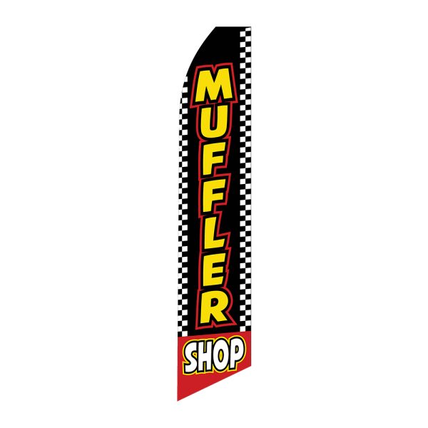 Muffler Shop - Super Novo Flag 12 ft Tall Sign