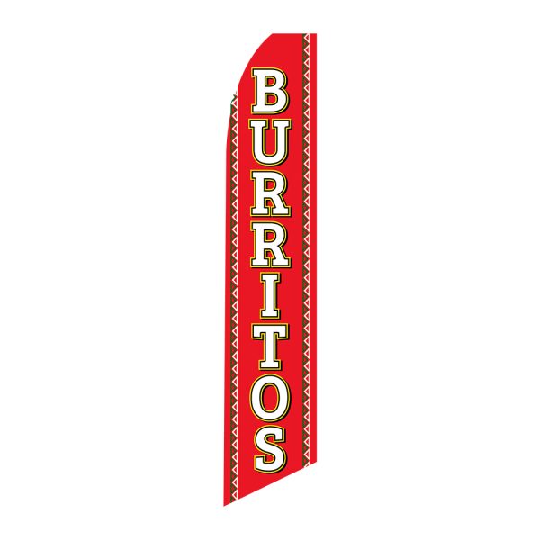 Burritos- Super Novo Flag 12 ft Tall Sign