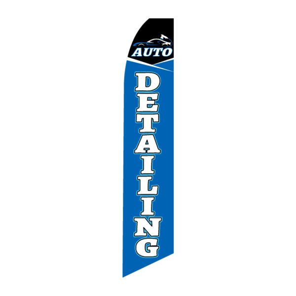 Auto Detailing - Super Novo Flag 12 ft Tall Sign