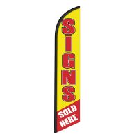 Signs Sold Here Feather Flag Banner