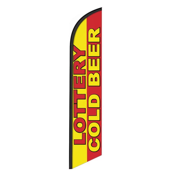 Lottery Cold Beer Flag Banner 12FT Tall Sign
