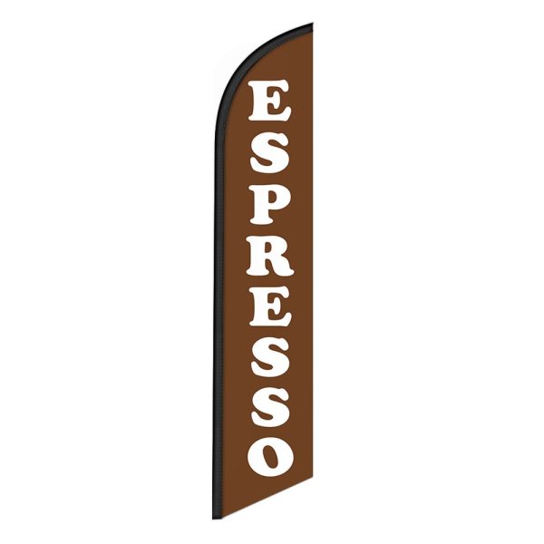 Espresso Feather Flag Banner 12FT Tall Sign