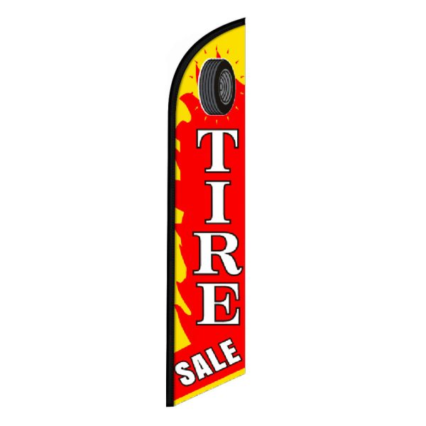 Tire Sale Feather Flag Banner 12FT Tall Sign