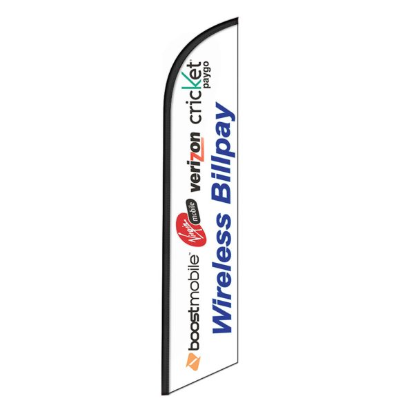 Wireless Bill pay Feather Flag Banner 12FT Tall Sign