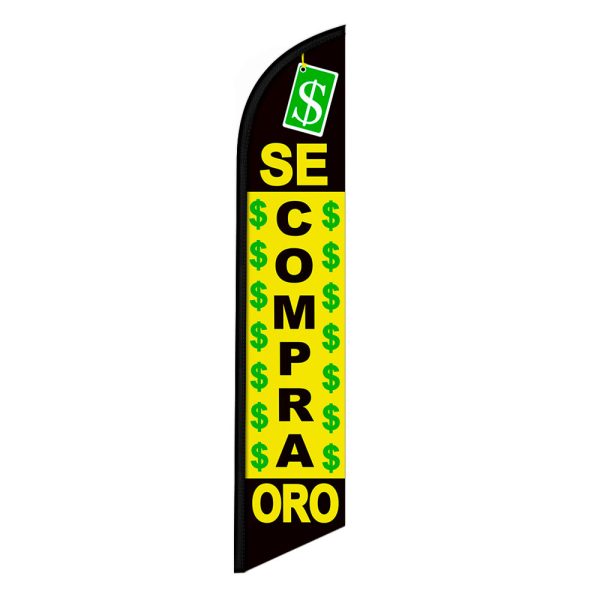 Se Compra Oro Feather Flag Banner 12FT Tall Sign