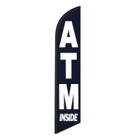 ATM Inside Feather Flag Banner 12FT tall Sign