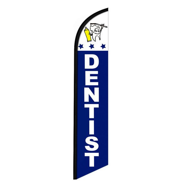 Dentist Feather Flag Banner 12FT Tall Sign