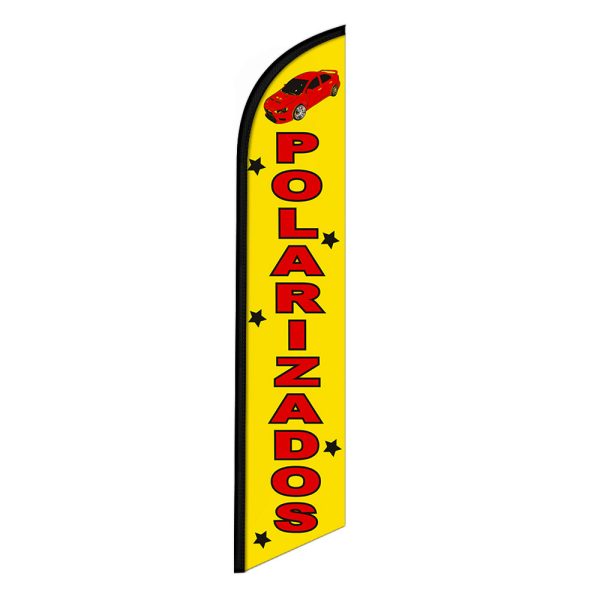 Polarizados Feather Flag Banner 12FT Tall Sign