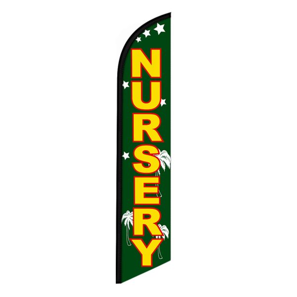 Nursery Feather Flag Banner 12FT Tall Sign