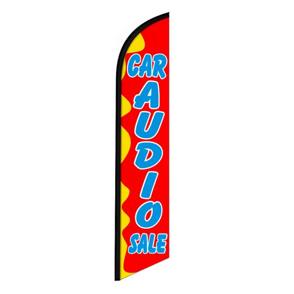 Car Audio Sale Feather Flag Banner 12FT Tall Sign