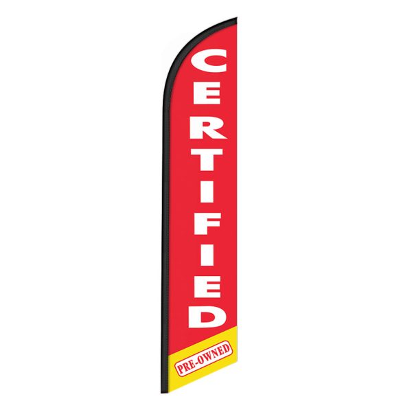 Certified Feather Flag Banner 12FT Tall Sign