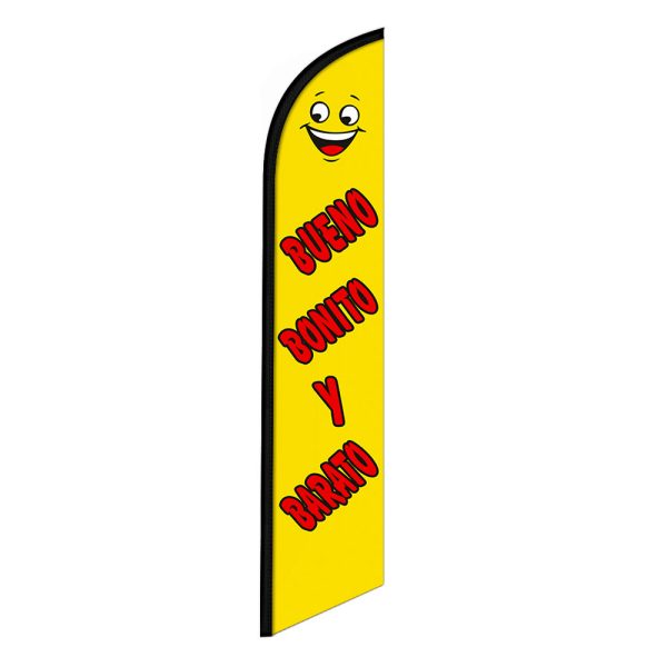 Bueno Bonito Y Barato Feather Flag Banner 12FT Tall Sign