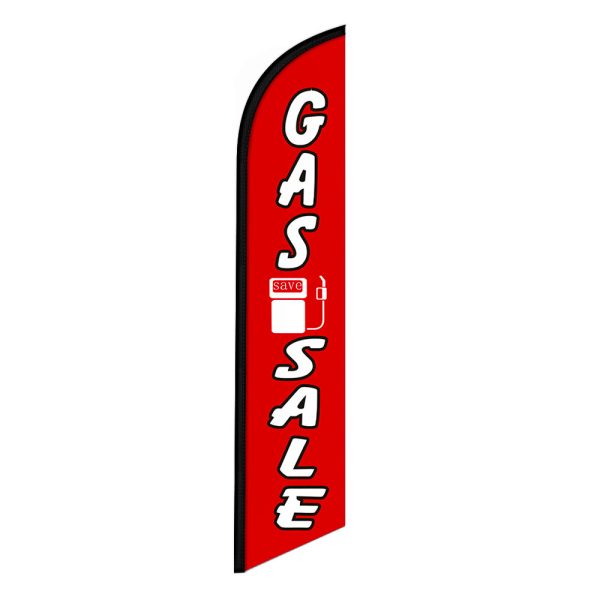 Gas Sale Feather Flag Banner 12FT Tall Sign
