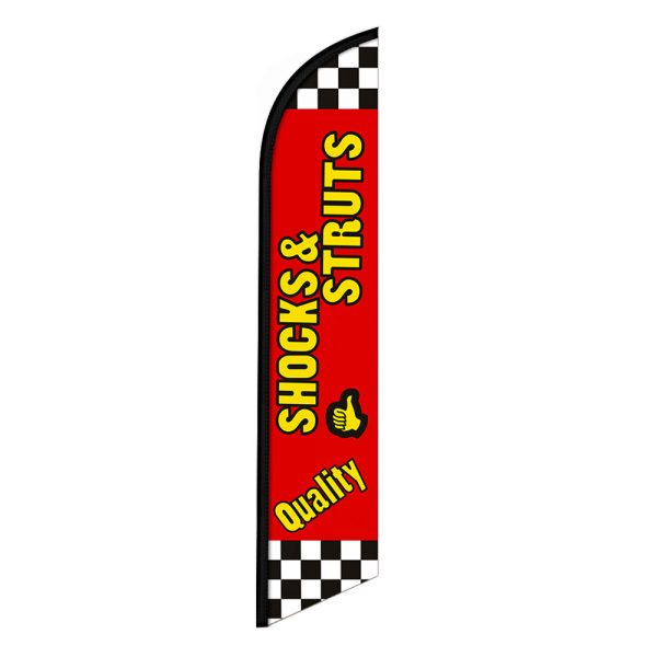 Shocks & Struts Feather Flag Banner 12FT Tall Sign