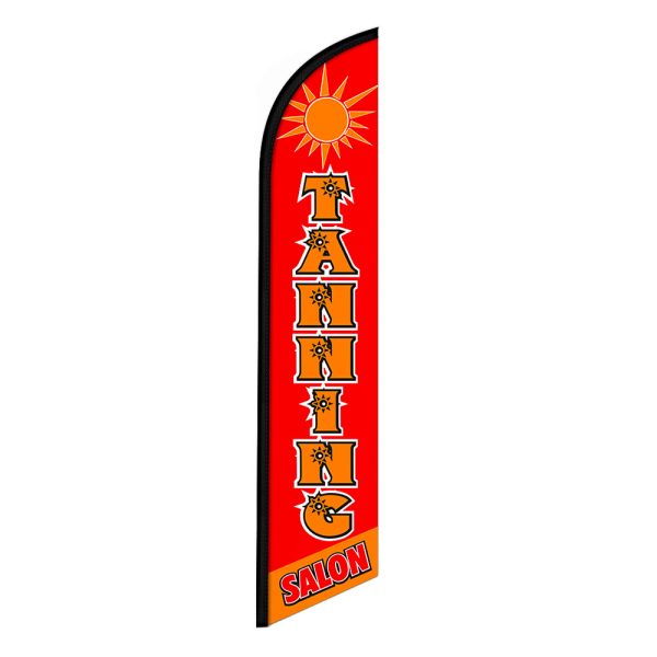 Tanning Salon Feather Flag Banner 12FT Tall Sign