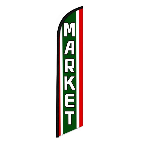 Market Flag Banner 12FT Tall Sign