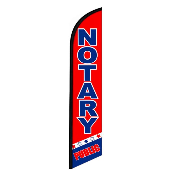 Notary Public Feather Flag Banner 12FT Tall Sign