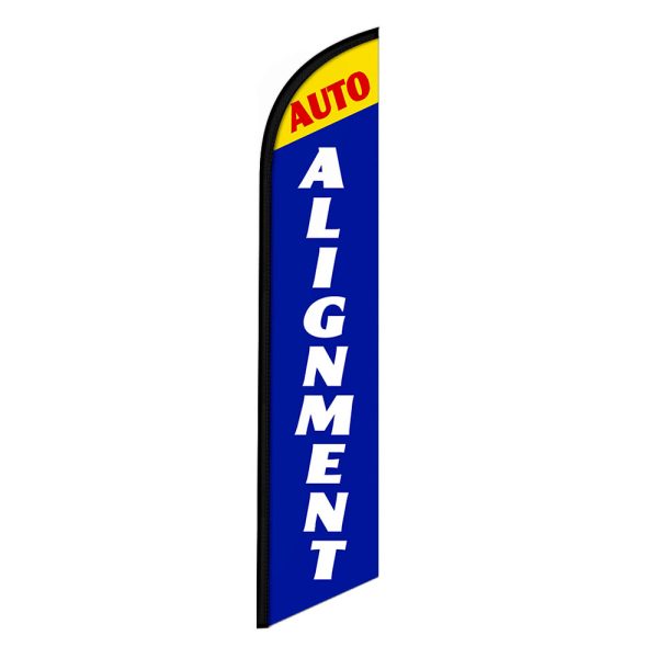 Auto Alignment Feather Flag Banner 12FT Tall Sign