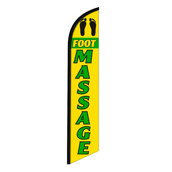 Foot Massage Feather Flag Banner 12FT Tall Sign