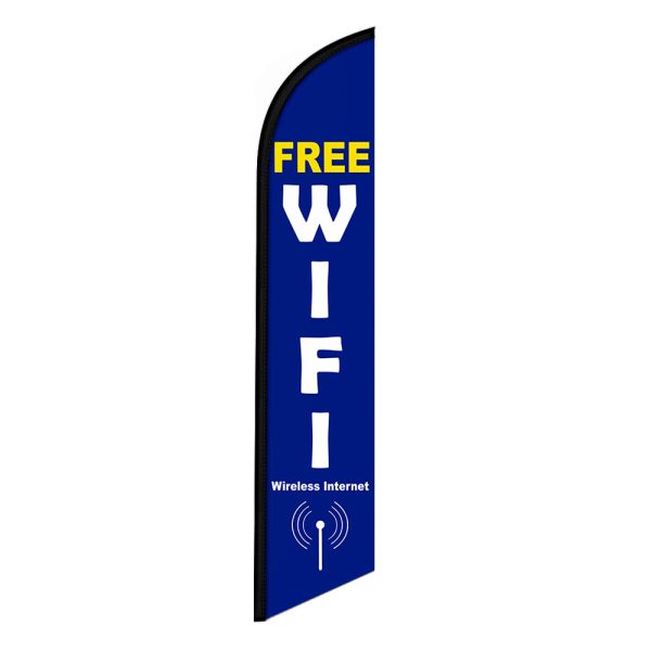Free Wifi Feather Flag Banner 12FT Tall Sign