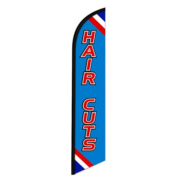 Hair Cuts Feather Flag Banner 12FT Tall Sign