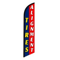 Tires & Alignment Feather Flag Banner 12FT Tall Sign
