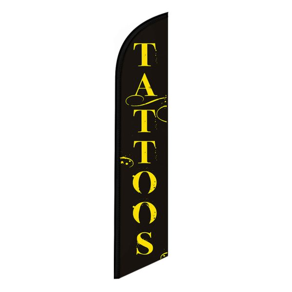 Tattoos Feather Flag Banner 12FT Tall Sign