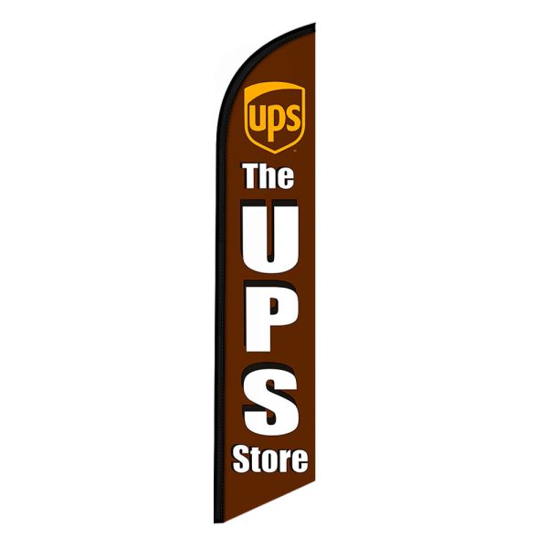 The UPS Store Feather Flag Banner 12FT Tall Sign