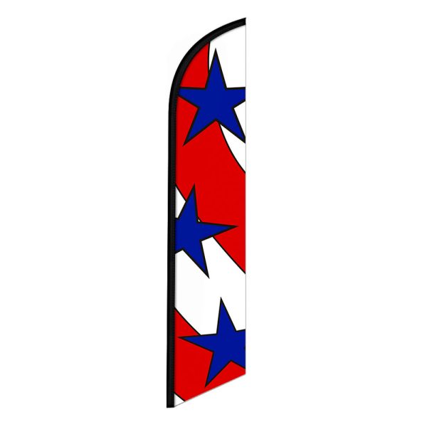 Patriotic Stars Feather Flag Banner 12FT Tall Sign