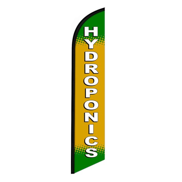 Hyrdoponics Feather Flag Banner 12FT tall Sign