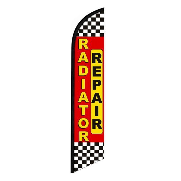 Radiator Repair Feather Flag Banner 12FT Tall Sign