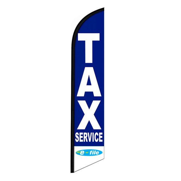 Tax Service Efile Feather Flag Banner 12FT Tall Sign